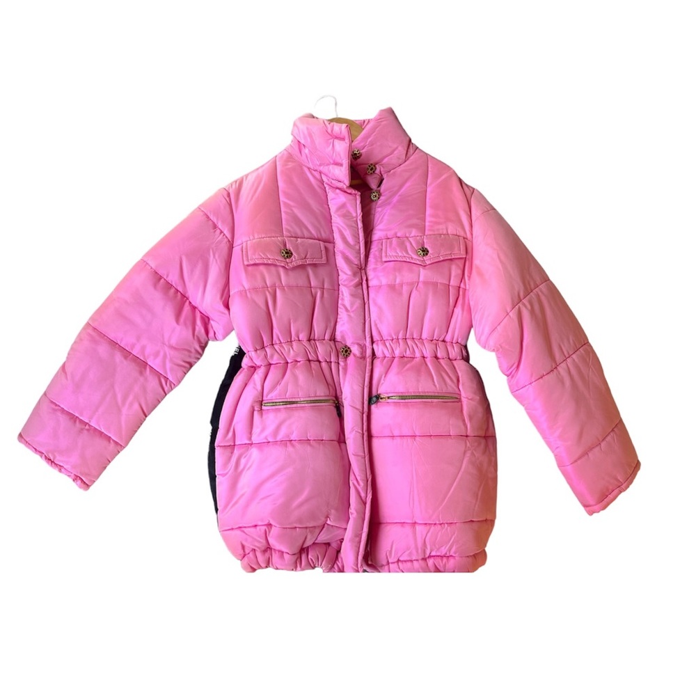 Vintage CHANEL 90s Rare collectible pink silk puffer coat